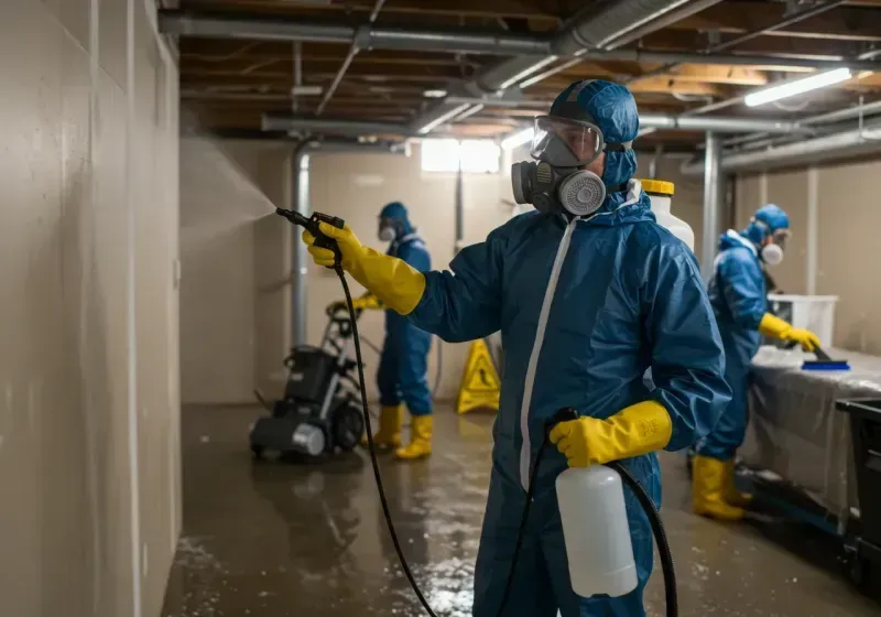 Basement Sanitization and Antimicrobial Treatment process in Hyde Park, VT